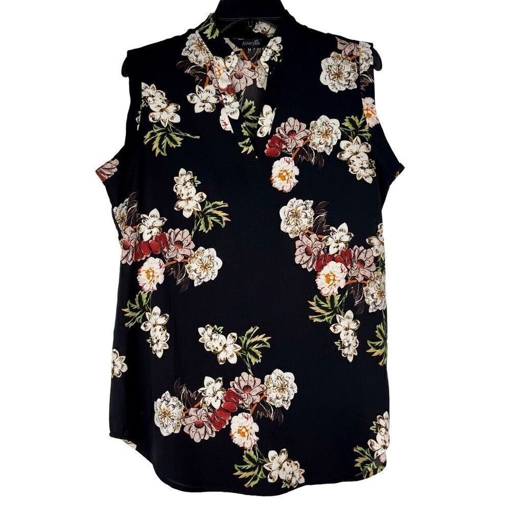 Amaryllis Floral Sleeveless V-neck Medium